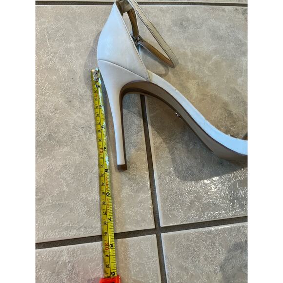 Sam Edelman Arielle White Ankle Strap Stiletto Dress 5”‎ Heels Size 10 - Picture 4 of 7